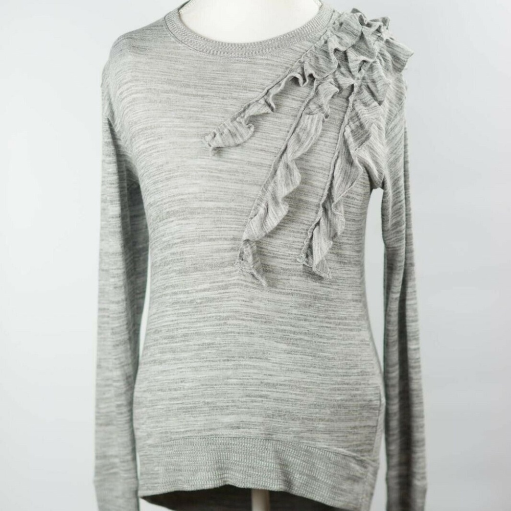 Banana Republic Knit Shirt Sz XS Gray Long Sleeve